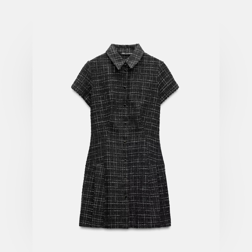 Zara Black Plaid Women's Dress